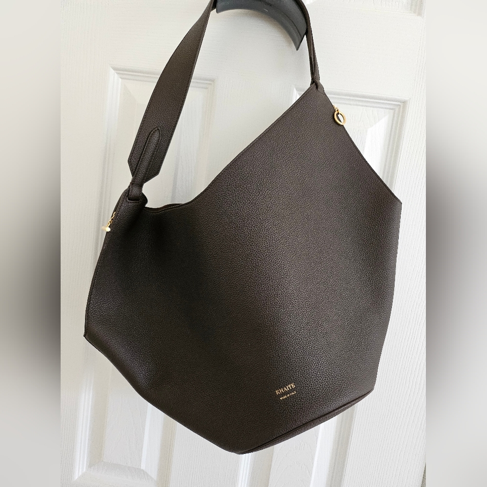 Khaite Small Lotus Bag Dark Brown Pebbled Leather Excellent Condition MSRP $2480 - Picture 14 of 16